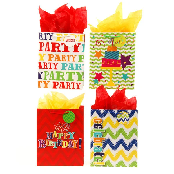 Eco - friendly bamboo shopping and gift bags for sustainable giftingExtra Large Party Print On Matte Gift Bag, 4 Designs Eco - friendly bamboo shopping and gift bags for sustainable giftingExtra Large Party Print On Matte Gift Bag, 4 Designs