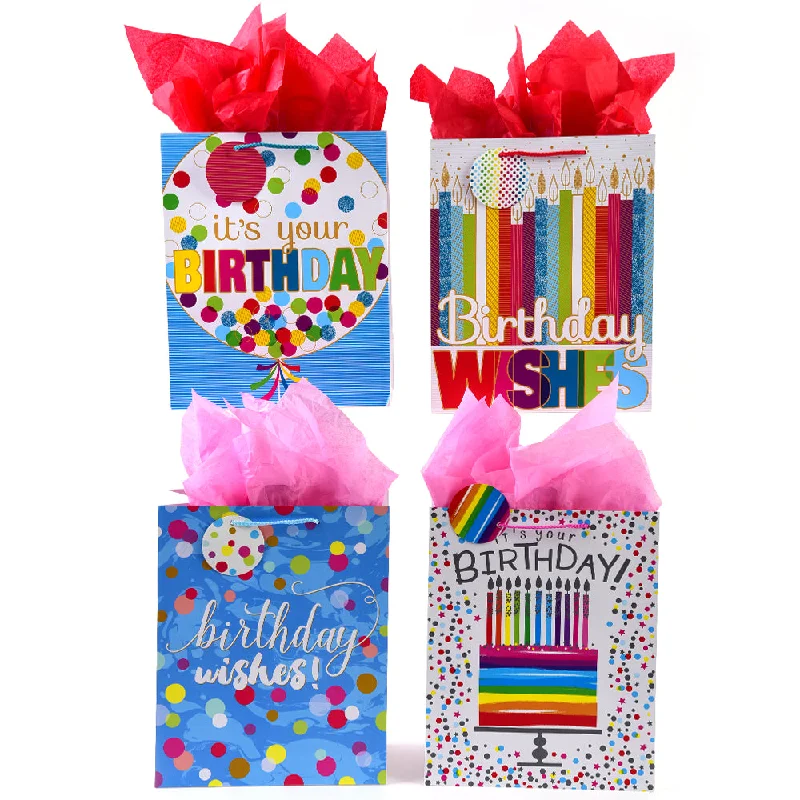 Reusable canvas shopping and gift bags with custom - printed logos for corporate giftsLarge Candle Birthday Surprise Print Bag, 4 Designs Reusable canvas shopping and gift bags with custom - printed logos for corporate giftsLarge Candle Birthday Surprise Print Bag, 4 Designs