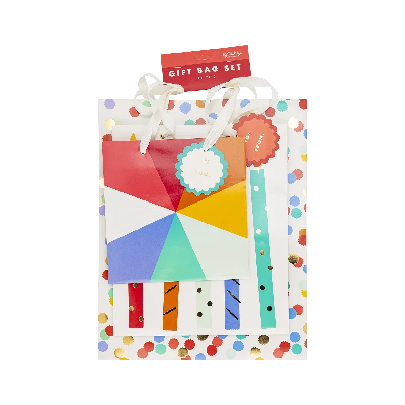 Metallic foil shopping and gift bags with holographic effects for festive occasionsPLBDY12 - Birthday Gift Bag Set - 3 sizes Metallic foil shopping and gift bags with holographic effects for festive occasionsPLBDY12 - Birthday Gift Bag Set - 3 sizes