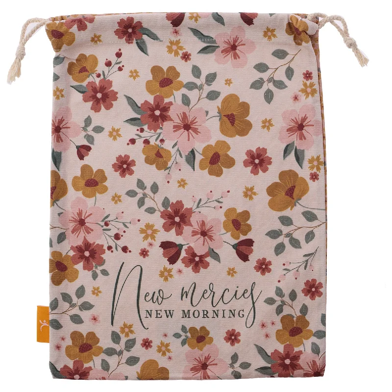 Cartoon - themed paper shopping and gift bags for kids' presentsNew Mercies New Morning Large Cotton Drawstring Bag Cartoon - themed paper shopping and gift bags for kids' presentsNew Mercies New Morning Large Cotton Drawstring Bag