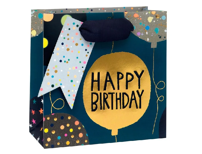 Hand - painted ceramic shopping and gift bags for artisanal giftsGift Bag Small - Balloons Blue Hand - painted ceramic shopping and gift bags for artisanal giftsGift Bag Small - Balloons Blue