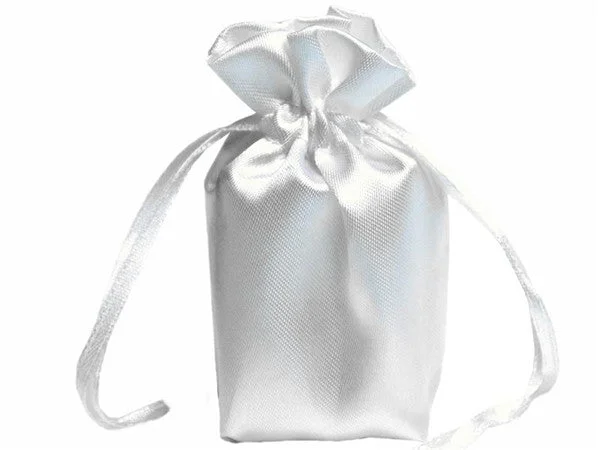 Reusable canvas shopping and gift bags with custom - printed logos for corporate gifts6x9 White Elegant Satin Bags - 12 pcs Reusable canvas shopping and gift bags with custom - printed logos for corporate gifts6x9 White Elegant Satin Bags - 12 pcs
