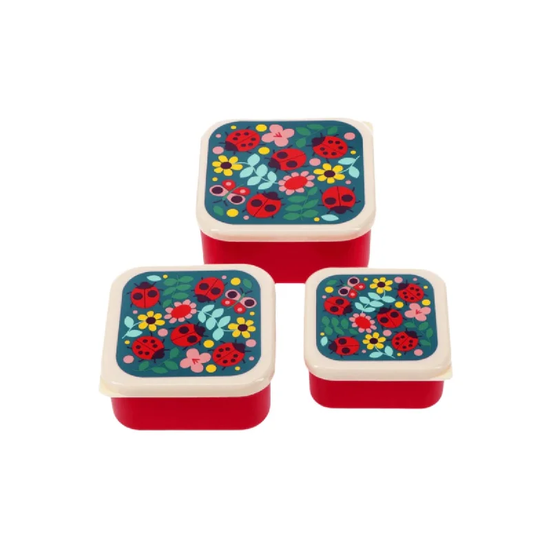 Lunch bags with a removable and washable liner for easy cleaningRex London Ladybird Snack Boxes (Set of 3) Lunch bags with a removable and washable liner for easy cleaningRex London Ladybird Snack Boxes (Set of 3)