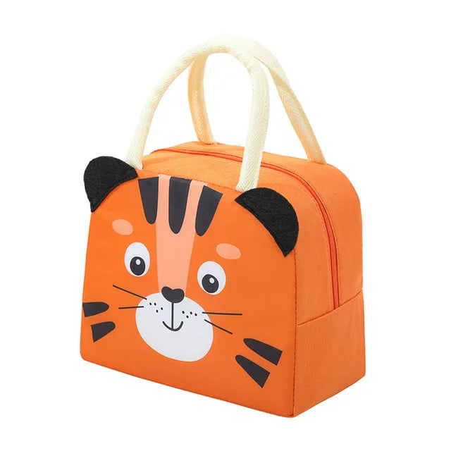 Lunch bags with a reflective exterior for increased visibilityCute 3d design Animal Printed Insulated Lunch bag for kids (Orange Tiger) Lunch bags with a reflective exterior for increased visibilityCute 3d design Animal Printed Insulated Lunch bag for kids (Orange Tiger)