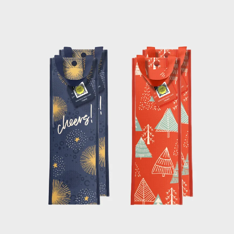 Foldable shopping and gift bags with a compact design for easy storageWine Holiday Bundle | Reusable Gift Bag + QR Greeting Card | Cheers and Festive Forest Foldable shopping and gift bags with a compact design for easy storageWine Holiday Bundle | Reusable Gift Bag + QR Greeting Card | Cheers and Festive Forest