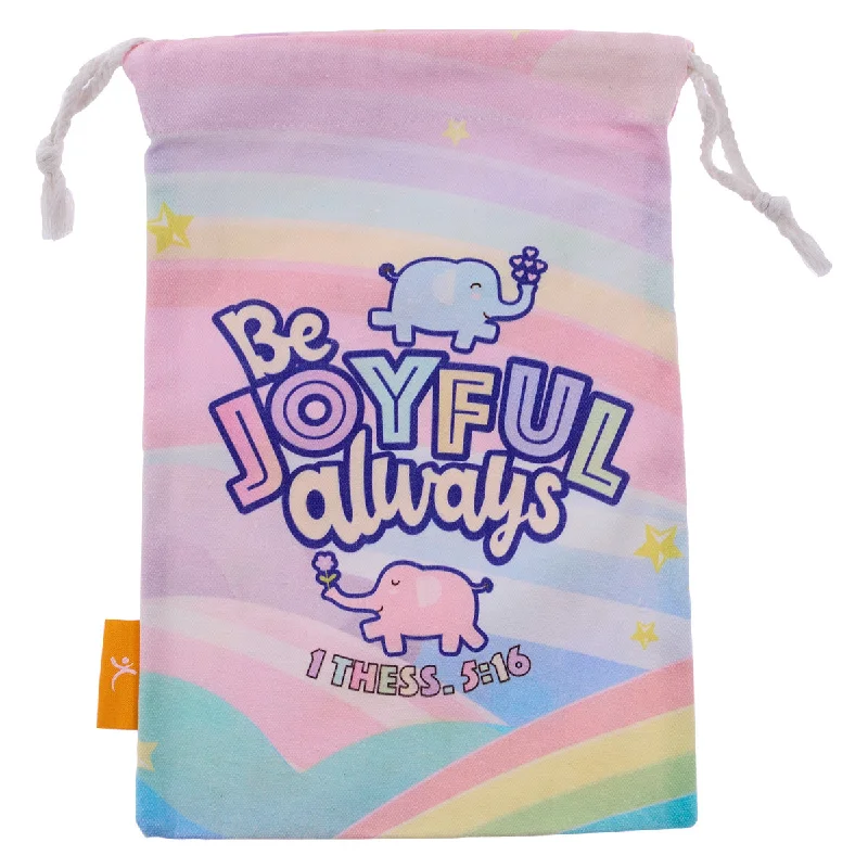 Waterproof nylon shopping and gift bags for outdoor giftsBe Joyful Always Small Cotton Drawstring Bag - 1 Thess. 5:16 Waterproof nylon shopping and gift bags for outdoor giftsBe Joyful Always Small Cotton Drawstring Bag - 1 Thess. 5:16