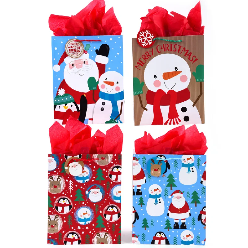 Hand - painted ceramic shopping and gift bags for artisanal giftsChristmas-Horizontal Jumbo Santa'S Workshop Express Printed Bag, 4 Designs Hand - painted ceramic shopping and gift bags for artisanal giftsChristmas-Horizontal Jumbo Santa'S Workshop Express Printed Bag, 4 Designs