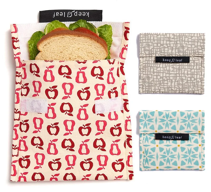 Lunch bags with a magnetic closure for quick and easy accessKeep Leaf Large Baggie
