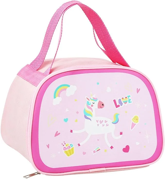 Designer lunch bags with a high - end brand logo for luxury usersCartoon Unicorn Design Small Lunch Bag for Kids Designer lunch bags with a high - end brand logo for luxury usersCartoon Unicorn Design Small Lunch Bag for Kids