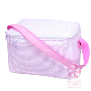 Military - style lunch bags with MOLLE webbing for attaching extra itemsPink Seersucker Bucket Lunchbox Military - style lunch bags with MOLLE webbing for attaching extra itemsPink Seersucker Bucket Lunchbox