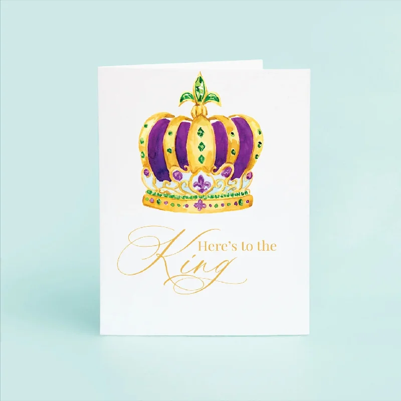 Luxury leather shopping and gift bags with gold - plated hardware for high - end presentsMardi Gras King Crown Greeting Card Luxury leather shopping and gift bags with gold - plated hardware for high - end presentsMardi Gras King Crown Greeting Card