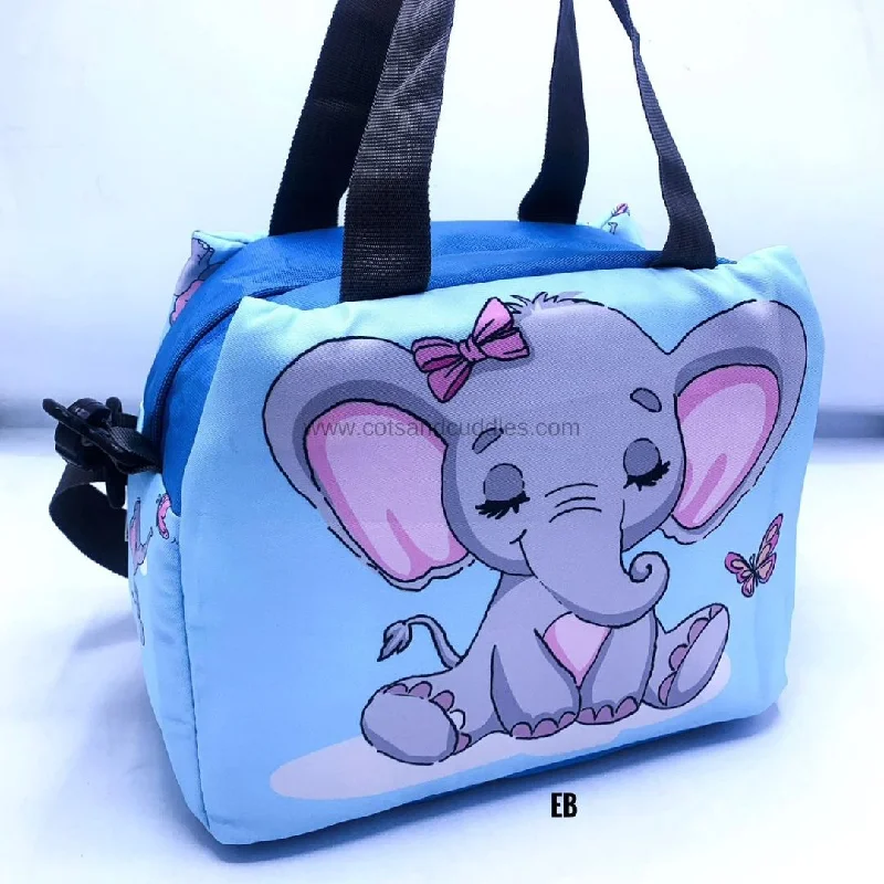 Insulated stainless - steel lunch bags with leak - proof lining for school kidsPremium Quality Baby Animals Printed Large Capacity Mesh Padded Lunch Bag: Spacious, Stylish, and Versatile with Adjustable Strap (Elephant) Insulated stainless - steel lunch bags with leak - proof lining for school kidsPremium Quality Baby Animals Printed Large Capacity Mesh Padded Lunch Bag: Spacious, Stylish, and Versatile with Adjustable Strap (Elephant)