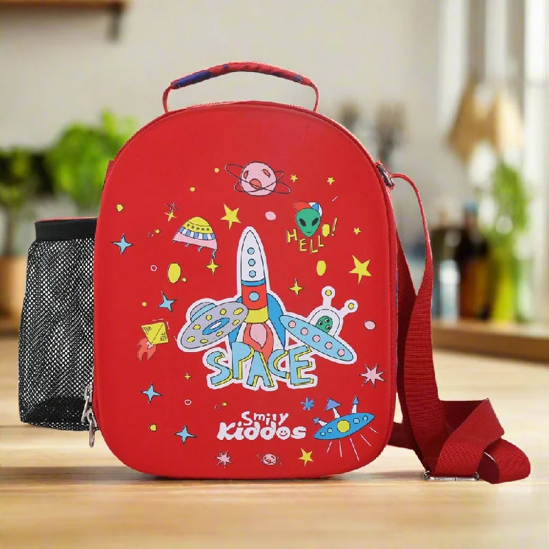 Insulated lunch bags with a built - in ice pack holder for long - day tripsSmily Kiddos Hartop Eva Lunch Bag space theme - Red Insulated lunch bags with a built - in ice pack holder for long - day tripsSmily Kiddos Hartop Eva Lunch Bag space theme - Red