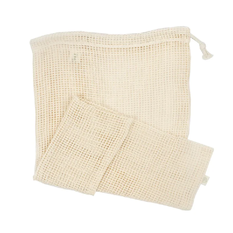 Leather lunch bags with a vintage look and brass hardware for business lunchesA Slice Of Green Organic Cotton Mesh Produce Bag - Extra Large