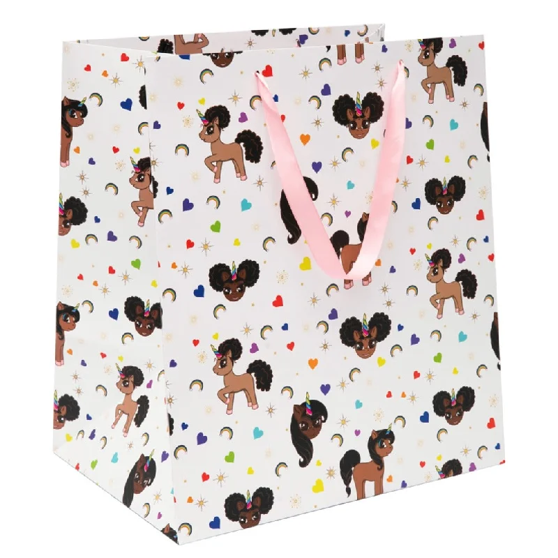 Metallic foil shopping and gift bags with holographic effects for festive occasionsGift Bag - White Signature Print Large Vertical Metallic foil shopping and gift bags with holographic effects for festive occasionsGift Bag - White Signature Print Large Vertical