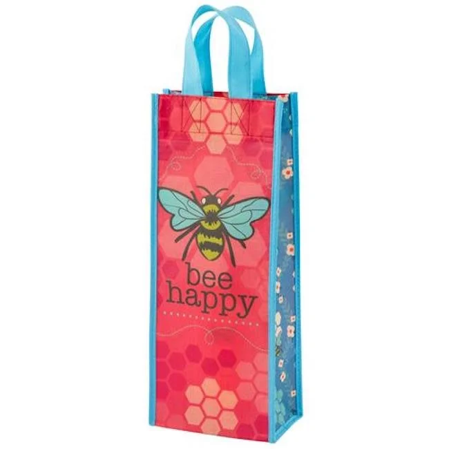 Floral - printed shopping and gift bags with a drawstring top for a feminine lookkarma recycled wine gift bag - bee Floral - printed shopping and gift bags with a drawstring top for a feminine lookkarma recycled wine gift bag - bee