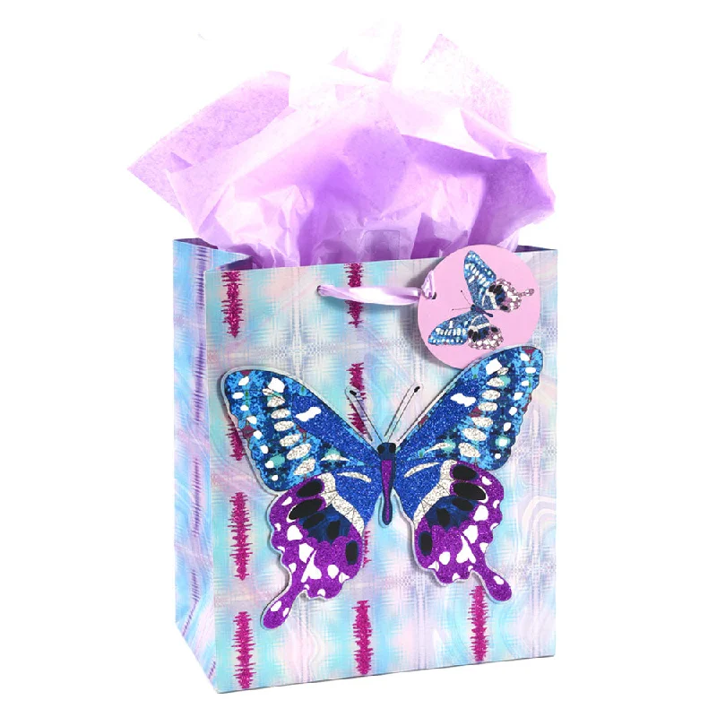 Foldable shopping and gift bags with a compact design for easy storageGrande (Large) Pretty Butterfly Pop Layer/Glitter Bag1 Design Foldable shopping and gift bags with a compact design for easy storageGrande (Large) Pretty Butterfly Pop Layer/Glitter Bag1 Design