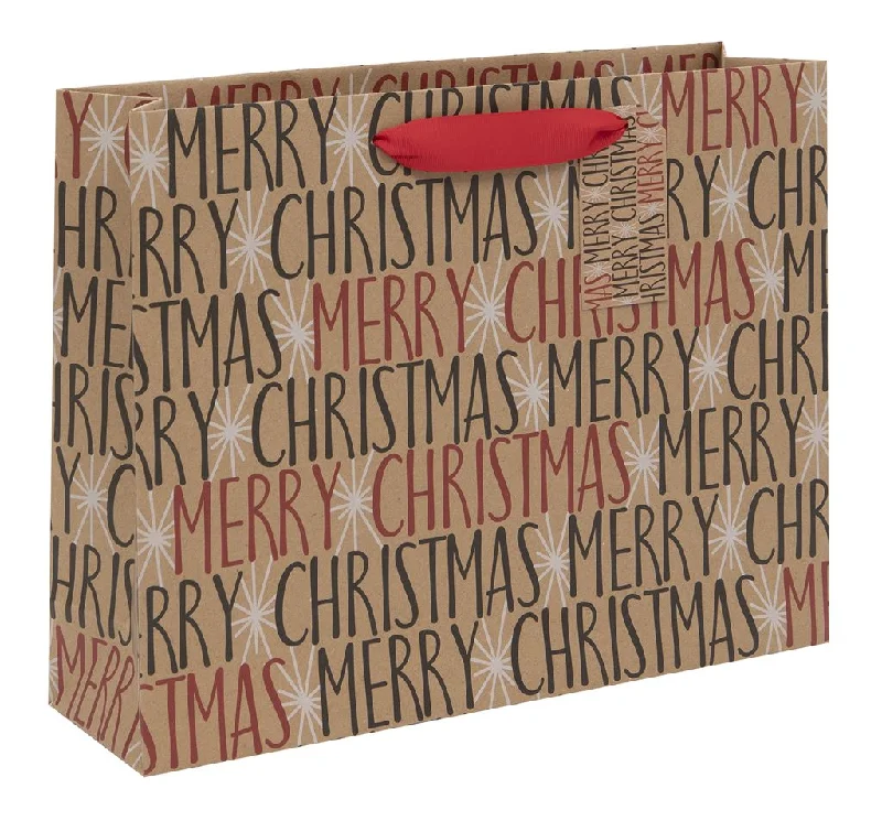 Cartoon - themed paper shopping and gift bags for kids' presentsChristmas Gift Bag -  Large Shopper Merry Christmas
