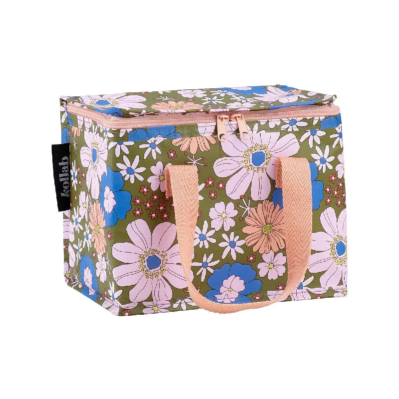 Reusable silicone lunch bags with a snap - lock closure for eco - friendly usersKollab Blue Flowers Lunch Box Reusable silicone lunch bags with a snap - lock closure for eco - friendly usersKollab Blue Flowers Lunch Box
