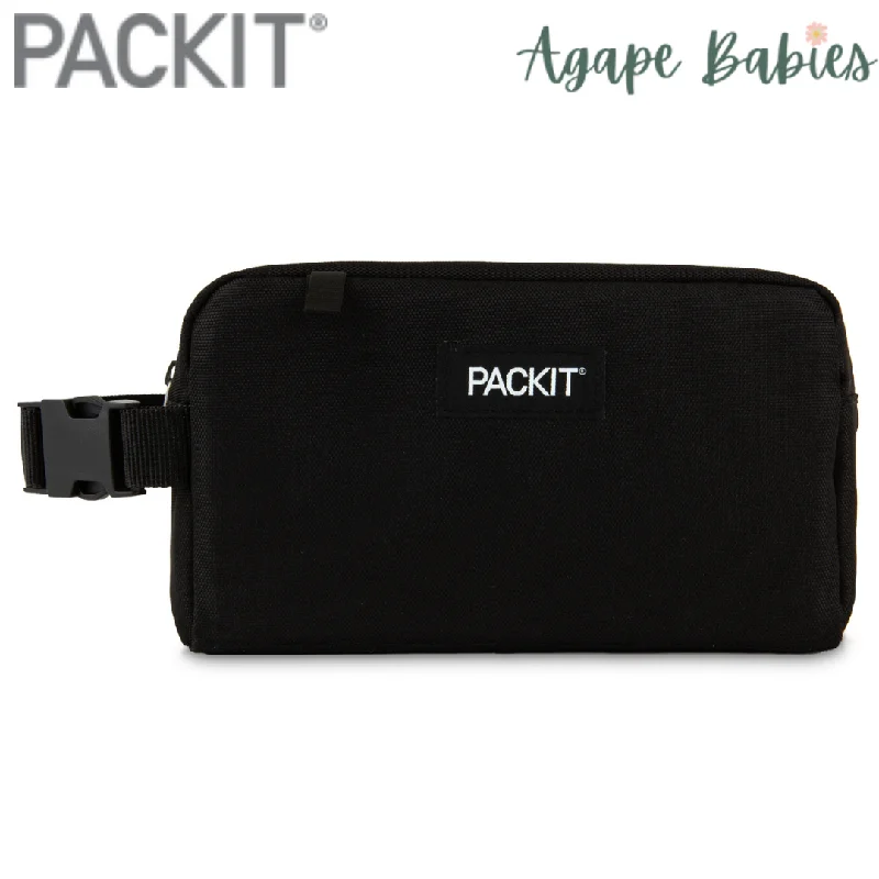 Insulated stainless - steel lunch bags with leak - proof lining for school kidsPackIt Freezable Snack Box Bag - Black Insulated stainless - steel lunch bags with leak - proof lining for school kidsPackIt Freezable Snack Box Bag - Black