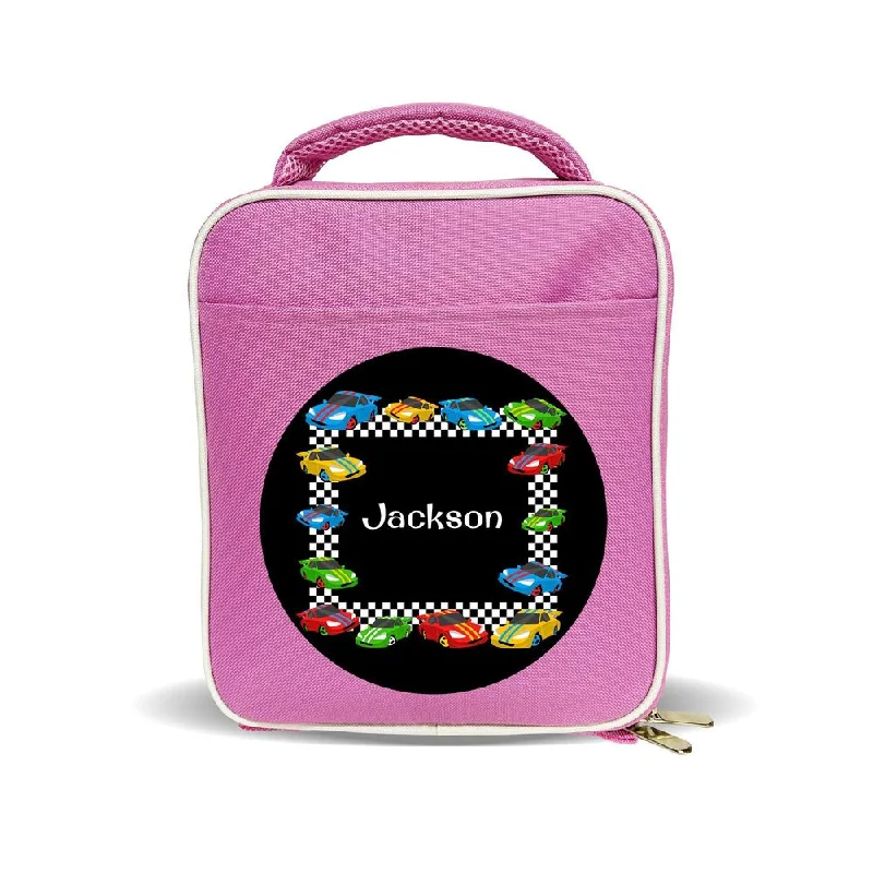 Leather lunch bags with a vintage look and brass hardware for business lunchesRace Cars Lunch Bag Leather lunch bags with a vintage look and brass hardware for business lunchesRace Cars Lunch Bag