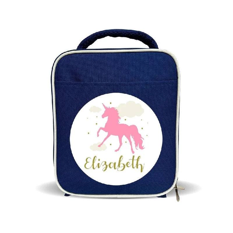 Cute cartoon - printed lunch bags made of polyester for toddlersPink Unicorn Bag