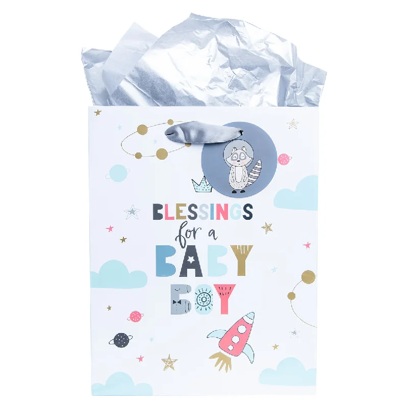 Monogrammed shopping and gift bags with personalized initials for a unique touchBlessings For A Baby Boy Medium Gift Bag With Gift Tag Monogrammed shopping and gift bags with personalized initials for a unique touchBlessings For A Baby Boy Medium Gift Bag With Gift Tag