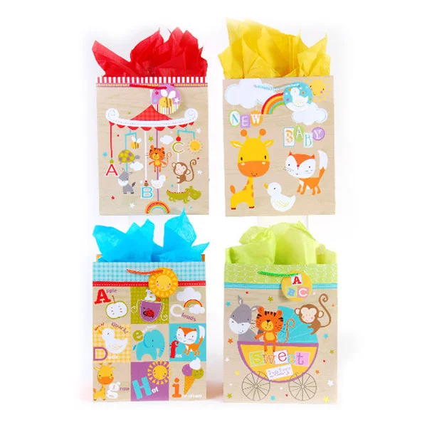 Magnetic - closure shopping and gift bags made of velvet for eleganceLarge Traditional Baby - Matte, 4 Designs Magnetic - closure shopping and gift bags made of velvet for eleganceLarge Traditional Baby - Matte, 4 Designs