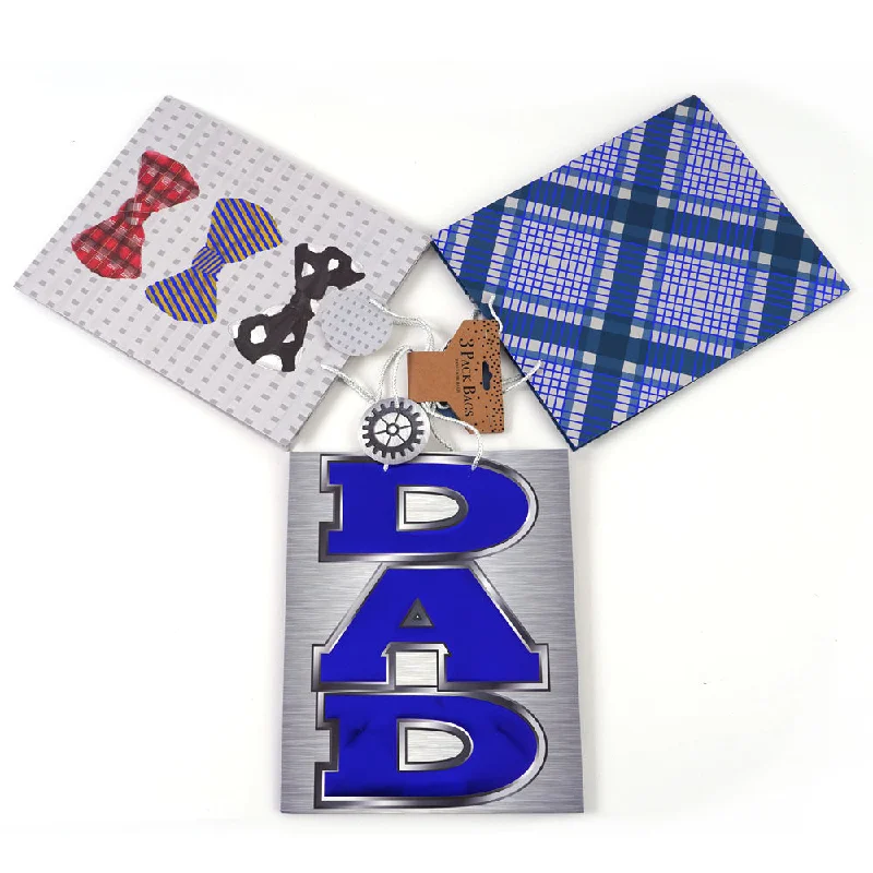 Colorful paper shopping and gift bags with intricate embossed patterns for party favorsFathers Day-3Pk - Large Dad Hot Stamping Gift Bags Colorful paper shopping and gift bags with intricate embossed patterns for party favorsFathers Day-3Pk - Large Dad Hot Stamping Gift Bags