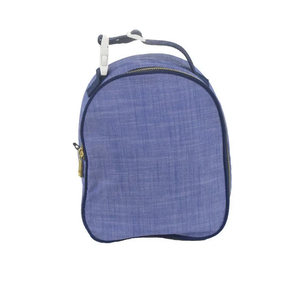 Insulated lunch bags with a built - in ice pack holder for long - day tripsBlue Chambray Lunch Box Insulated lunch bags with a built - in ice pack holder for long - day tripsBlue Chambray Lunch Box