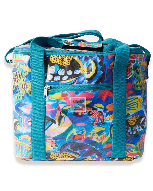 Lunch bags with a reflective exterior for increased visibilityKip&Co X Ken Done Barrier Reef Garden Cooler Bag Lunch bags with a reflective exterior for increased visibilityKip&Co X Ken Done Barrier Reef Garden Cooler Bag