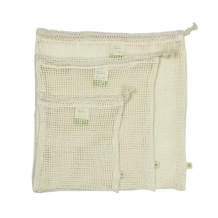 Designer lunch bags with a high - end brand logo for luxury usersA Slice Of Green Organic Cotton Mesh Produce Bag Variety Pack - Set of 3 Designer lunch bags with a high - end brand logo for luxury usersA Slice Of Green Organic Cotton Mesh Produce Bag Variety Pack - Set of 3