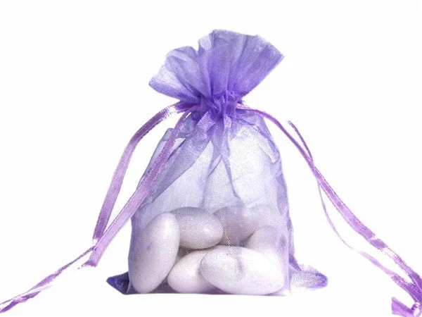 Foldable shopping and gift bags with a compact design for easy storage5x7 Lavender Sheer Organza Bags -10 pcs Foldable shopping and gift bags with a compact design for easy storage5x7 Lavender Sheer Organza Bags -10 pcs