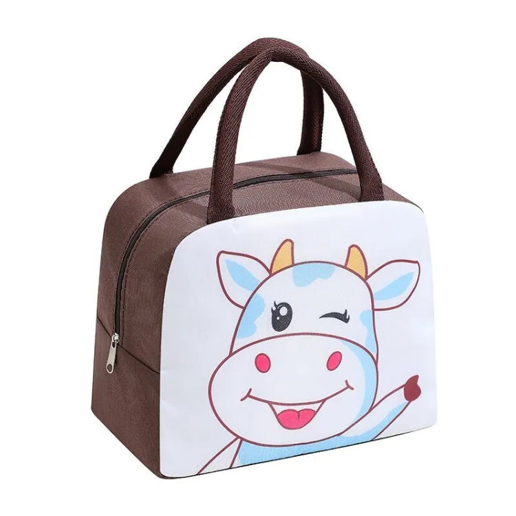 Waterproof nylon lunch bags with a thermal layer for outdoor picnicsAluminum foil thick thermal insulation bag for kids (White Cow) 1 pc Waterproof nylon lunch bags with a thermal layer for outdoor picnicsAluminum foil thick thermal insulation bag for kids (White Cow) 1 pc