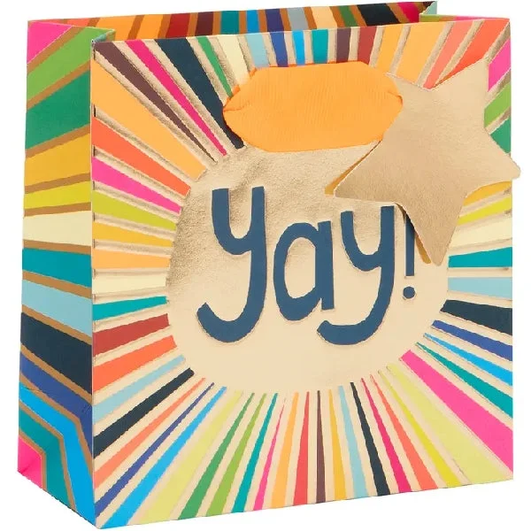 Transparent PVC shopping and gift bags with a decorative ribbon for visibility of contentsSmall Yay Rays Gift Bag Transparent PVC shopping and gift bags with a decorative ribbon for visibility of contentsSmall Yay Rays Gift Bag