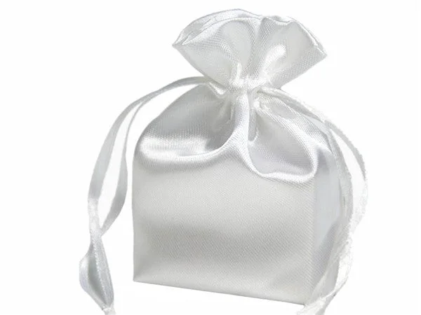 Waterproof nylon shopping and gift bags for outdoor gifts3X4 White Elegant Satin Bags - 12 pcs Waterproof nylon shopping and gift bags for outdoor gifts3X4 White Elegant Satin Bags - 12 pcs