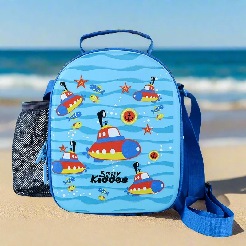 Insulated stainless - steel lunch bags with leak - proof lining for school kidsSmily Kiddos Hartop Eva Lunch Bag submarine theme - Light Blue Insulated stainless - steel lunch bags with leak - proof lining for school kidsSmily Kiddos Hartop Eva Lunch Bag submarine theme - Light Blue