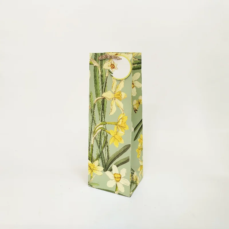 Hand - painted ceramic shopping and gift bags for artisanal giftsDaffodils Bottle Bags Hand - painted ceramic shopping and gift bags for artisanal giftsDaffodils Bottle Bags