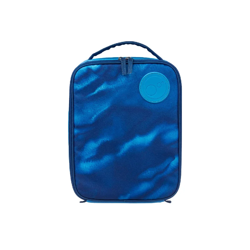 Foldable lunch bags with a compact design for easy storage at homeb.box Flexi Insulated Lunch Bag Deep Blue