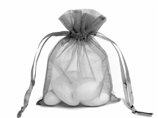 Eco - friendly bamboo shopping and gift bags for sustainable gifting5x7 Silver Sheer Organza Bags -10 pcs Eco - friendly bamboo shopping and gift bags for sustainable gifting5x7 Silver Sheer Organza Bags -10 pcs