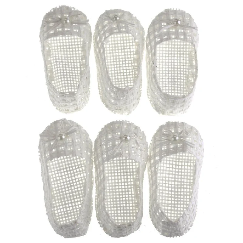 Eco - friendly bamboo shopping and gift bags for sustainable giftingMini Woven Favor Bags, Baby Shoes, White, 3-Inch, 6-Piece Eco - friendly bamboo shopping and gift bags for sustainable giftingMini Woven Favor Bags, Baby Shoes, White, 3-Inch, 6-Piece