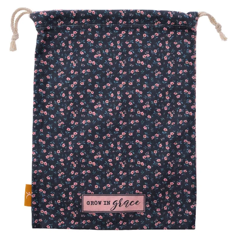 Foldable shopping and gift bags with a compact design for easy storageGrow In Grace Large Cotton Drawstring Bag Foldable shopping and gift bags with a compact design for easy storageGrow In Grace Large Cotton Drawstring Bag