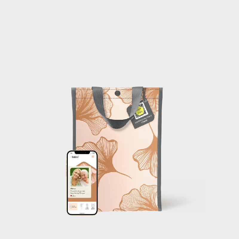 Waterproof nylon shopping and gift bags for outdoor giftsGingko | Medium | Reusable Gift Bag + QR Greeting Card Waterproof nylon shopping and gift bags for outdoor giftsGingko | Medium | Reusable Gift Bag + QR Greeting Card