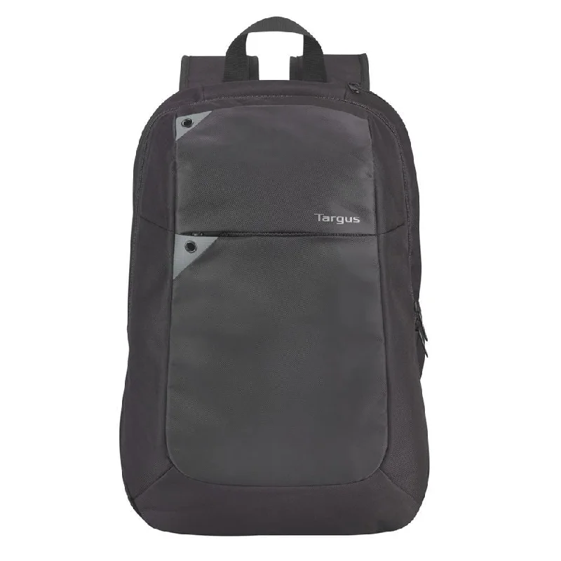 Vintage-style canvas laptop bag with brass hardware for a classic look15.6" Intellect Laptop Backpack (Black)