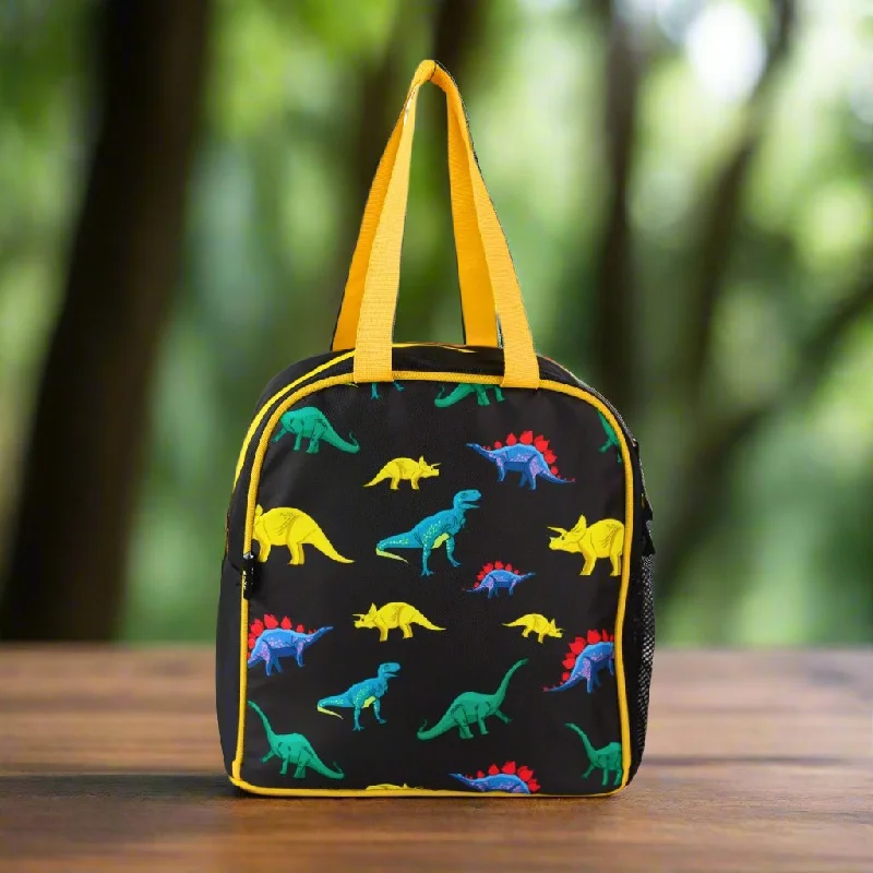 Lunch bags with a personalized monogram for a unique giftSmily kiddos joy lunch bag Rage Dino Theme Black Lunch bags with a personalized monogram for a unique giftSmily kiddos joy lunch bag Rage Dino Theme Black