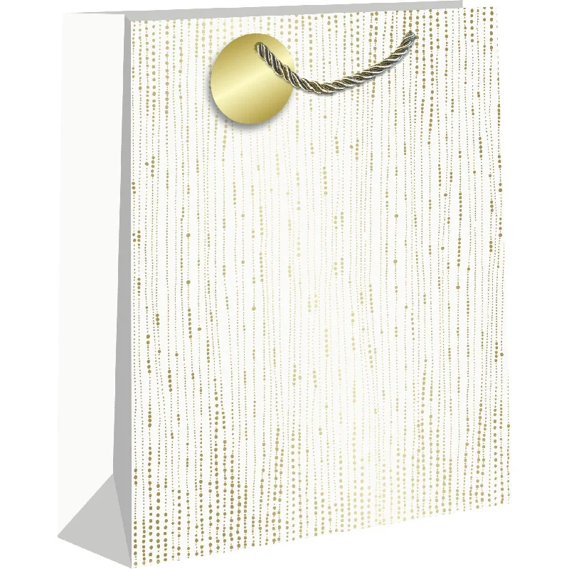 Transparent PVC shopping and gift bags with a decorative ribbon for visibility of contentsGold Dots Small Gift Bag Transparent PVC shopping and gift bags with a decorative ribbon for visibility of contentsGold Dots Small Gift Bag