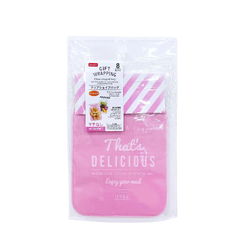 Eco - friendly bamboo shopping and gift bags for sustainable giftingClear Shaped Bag Bottle 5.9in x 3.9in