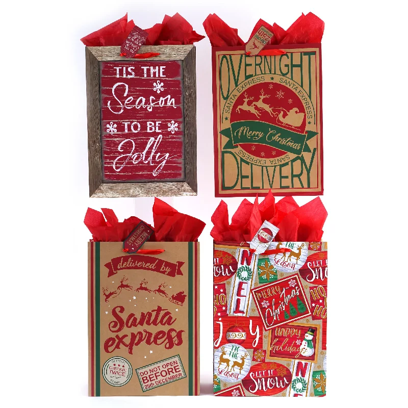 Sparkly sequined shopping and gift bags for glamorous eventsExtra Large Christmas Signs Printed Bag, 4 Designs Sparkly sequined shopping and gift bags for glamorous eventsExtra Large Christmas Signs Printed Bag, 4 Designs