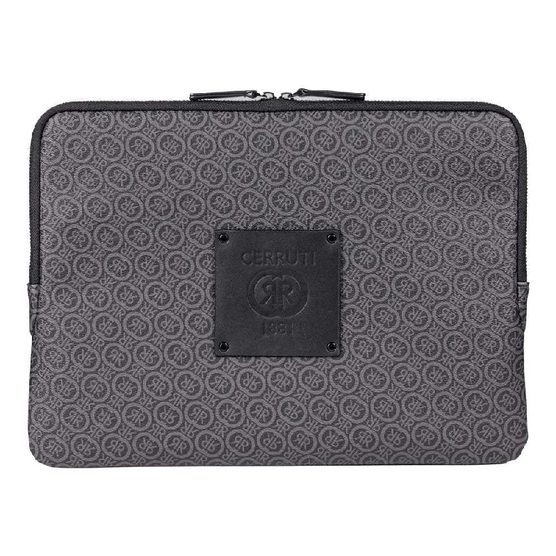Designer laptop bag with a unique pattern or color for fashion-conscious individualsLogomania Grey Laptop Sleeve By Cerruti Designer laptop bag with a unique pattern or color for fashion-conscious individualsLogomania Grey Laptop Sleeve By Cerruti