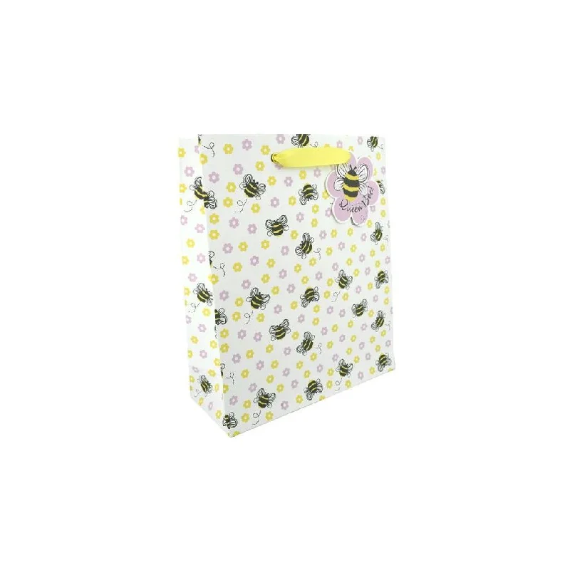 Leatherette shopping and gift bags with a zipper closure for securityQueen Bee Large Gift Bag Leatherette shopping and gift bags with a zipper closure for securityQueen Bee Large Gift Bag